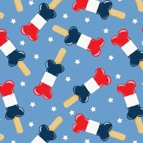 patriotic pup pops - red white and blue popsicles - USA - OG - LAD23
