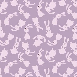 bouncing bunnies - light purple - small scale - shw1005 hh