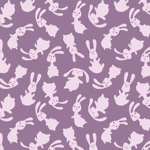 bouncing bunnies - purple - small scale - shw1005 