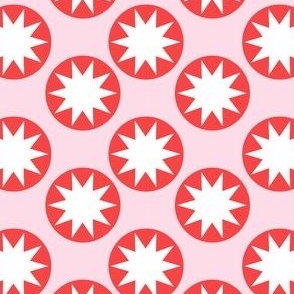 Pink and Red Dot Star Burst