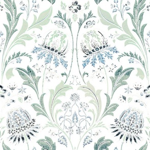 Artichoke floral blue green