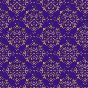 Gold Leaf Mandala on Purple medium