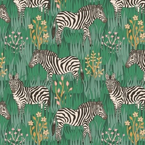 Zebras (12") - green