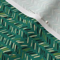 Dollhouse Chevron Pattern in moody blue green colors