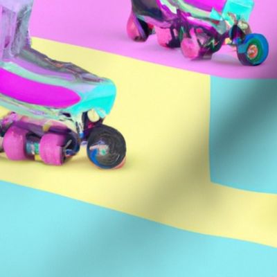 Rollerskate Pop Art Pastel Design