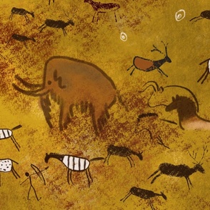 Stone Age - cave paintings - Lascaux - yellow ochre