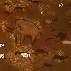 Stone Age - cave paintings - Lascaux - dark brown