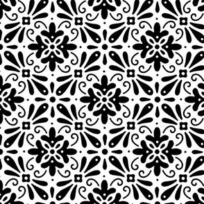 Large Tile Bias Black and White