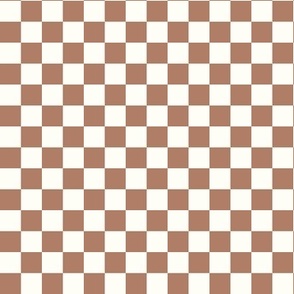 checker board - MINI terracotta 