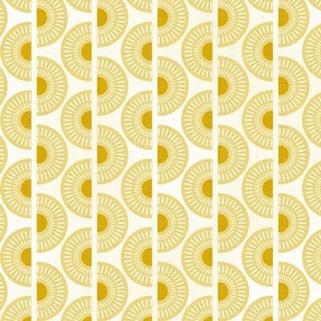 Boho Sunshine- Endless Sunset- Vertical Stripes- Golden Yellow Sun- Summer- Gold- Mustard- Gender Neutral Nursery Wallpaper- Baby- sMini