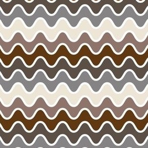 Groovy Wavy Zig Zags Coffee Browns: Medium