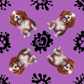 Puppy Love 21 Spaniel Purple