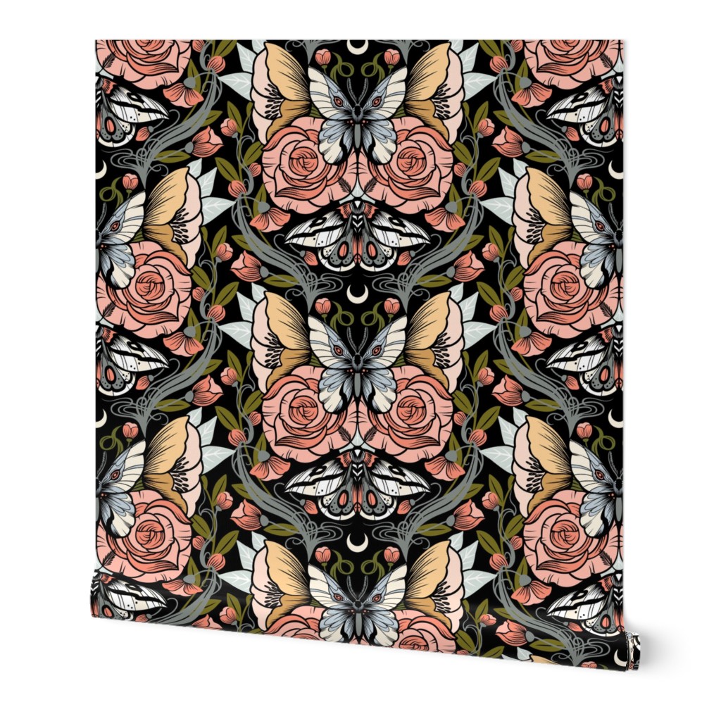 Large Scale Moth and Florals