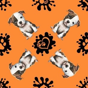 Puppy Love 23 Pit Bull Terrier Orange