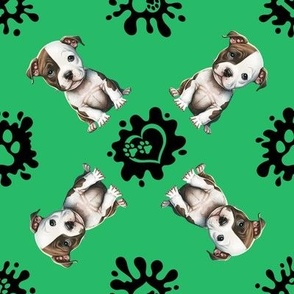 Puppy Love 23 Pit Bull Terrier Green