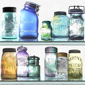 Vintage Glass Jars Pantry 