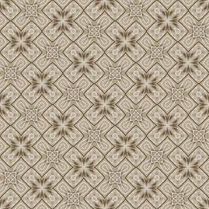 Cohesion 21-03: Retro Faux Burlap Cross Weave Seamless Pattern (Cream, Brown, Tan)