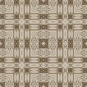 Cohesion 21-04: Retro Faux Burlap Echo Tile Seamless Pattern (Cream, Brown, Tan)