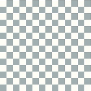 checker board - MINI dusty blue 