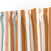 1" boho stripes fabric - brown and blue