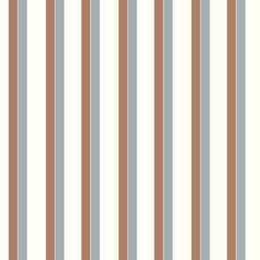 stripes - MINI terracotta dusty blue double stripes 