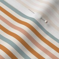 1/4" boho stripes fabric - brown and blue