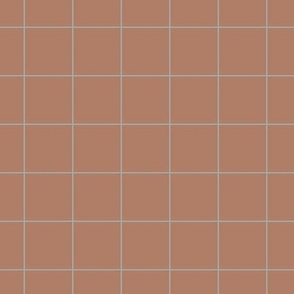 grid - MINI terracotta and dusty blue 