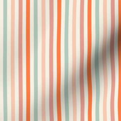 1/4" vintage stripes fabric - floral coordinate