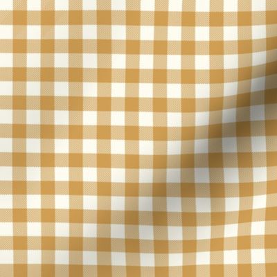 1/2" check fabric - gingham fabric -mustard