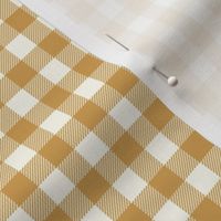 1/2" check fabric - gingham fabric -mustard