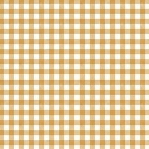 1/4" check fabric - gingham fabric -mustard