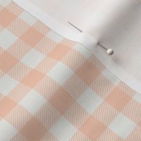 1/2" check fabric - gingham fabric -peach