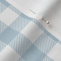 1" check fabric - gingham fabric - blue