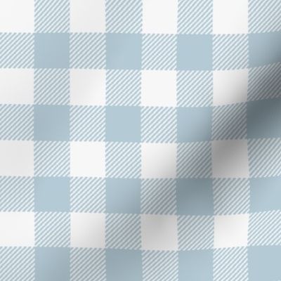 1" check fabric - gingham fabric - blue