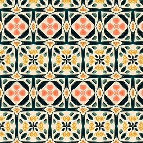 Abstract Floral Tiles