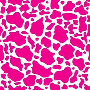 Pink and White Cow Print