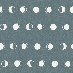 LARGE moon phases fabric - moon fabric, minimal space design