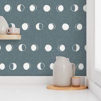 MEDIUM moon phases fabric - moon fabric, minimal space design