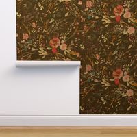Autumn Fable Floral (olive) JUMBO 