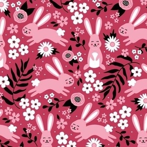 Floral Bunny Hop (Viva Magenta)