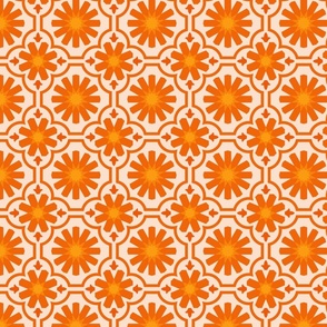 Geometric Pattern: Dabka: Tangerine Light