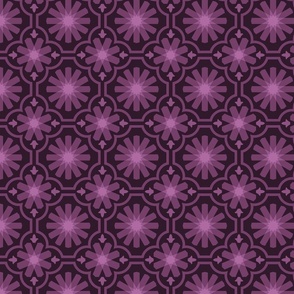 Geometric Pattern: Dabka: Aubergine Dark