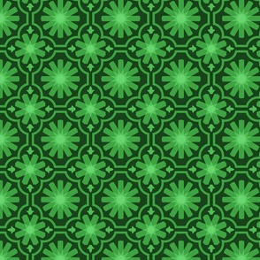 Geometric Pattern: Dabka: Emerald Dark