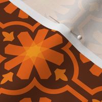 Geometric Pattern: Dabka: Tangerine Dark