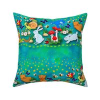 ADVENTURE Land Gnomes Foxes Rabbits and Teddy Bear  Wallpaper