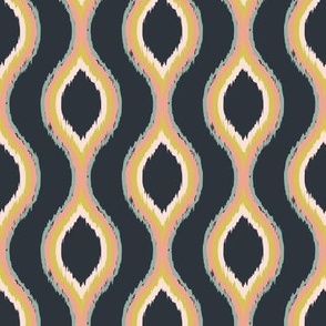 Curvy Ikat Stripe - Midnight