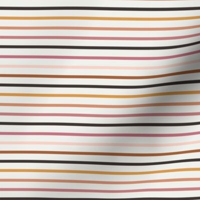 SMALL boho neutral stripes fabric - girls sweet muted stripe