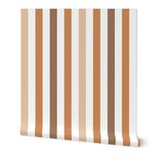 1" neutral stripes fabric - boho stripe brown design