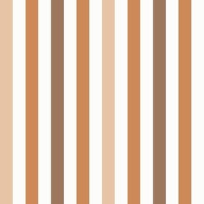 1/2" neutral stripes fabric - boho stripe brown design