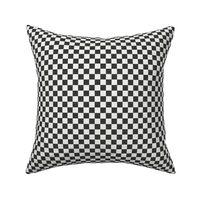 1/4" black and off-white checker fabric - trendy checkerboard design